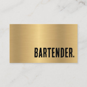 Premier Imitats Gold Barkeeper Visitenkarte