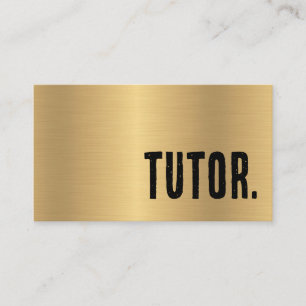 Premier Imitats Gold Tutor Visitenkarte