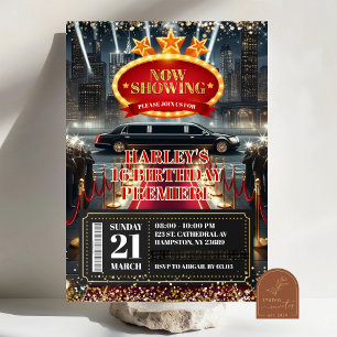 Premiere eines Hollywood-Films auf dem roten Teppi Einladung