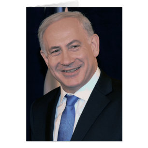 Premierminister Netanyahu u. Israels Emblem