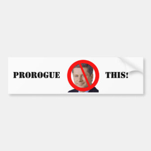 Premierminister Stephen Harper Prorogue dieses! Autoaufkleber