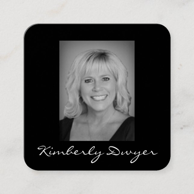 Premium 2.5 X 2.5 Foto GESCHÄFTSKARTE Quadratische Visitenkarte (Vorderseite)