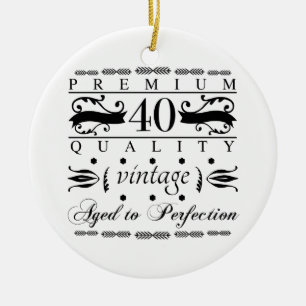 Premium 40. Geburtstag Keramik Ornament