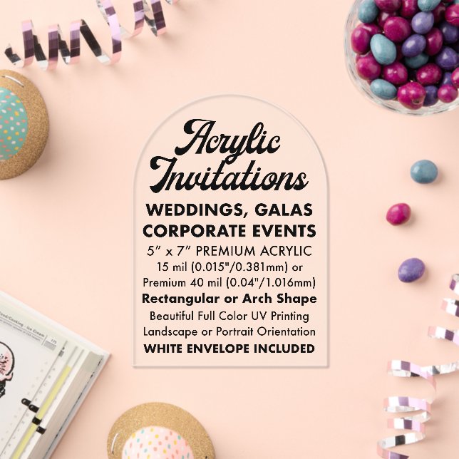 Premium 40 mm poliert klare Acryleinladung Acryleinladungen (Insitu (Feier))