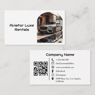 Premium Arch Auto Vermietung & Verkauf QR-Code Fot Visitenkarte