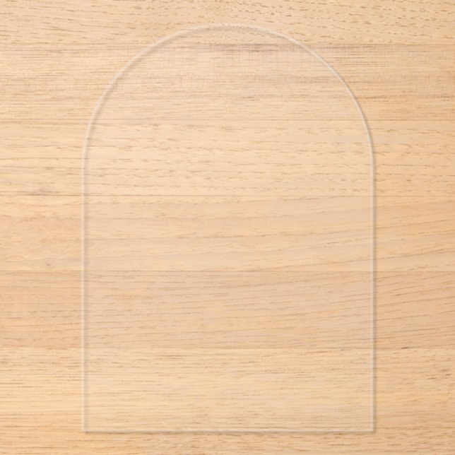 Premium Arch Clear Akryllische Hochzeitseinladung Acryleinladungen (Vorderseite)