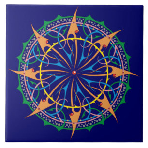 Premium Artistic Oceanic Spiral Design Fliese