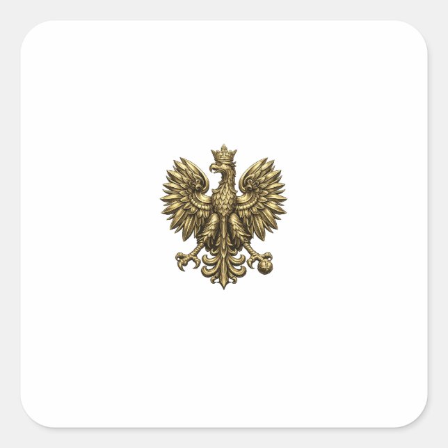 Premium Aufkleber mit polnischen Wurzeln (Vorderseite)