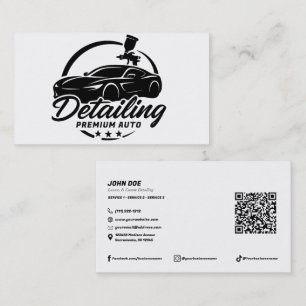 Premium Auto Detection Auto Body Shop Modern Visitenkarte