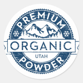 Premium-Bio Utah-Pulveraufkleber Runder Aufkleber