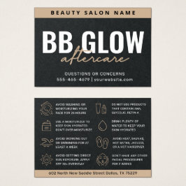 Premium Black BB Glow Facial After Care Card