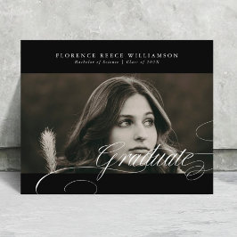 Premium Black Calligraphy Foto Uni-Abschluss