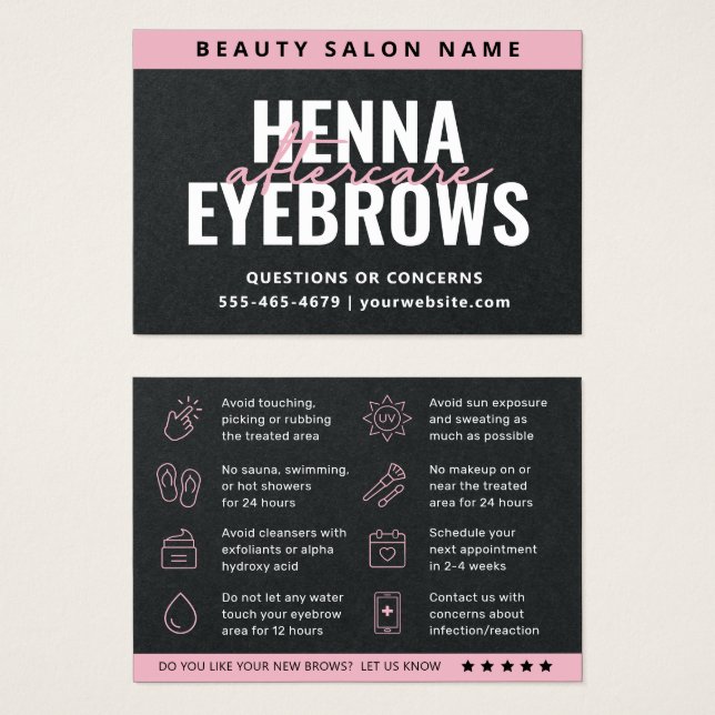 Premium Black Eyebrow Tint Henna Brows Aftercare (Vorne & Hinten)