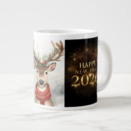 premium black gold happy new year Specialty mug Jumbo-Tasse