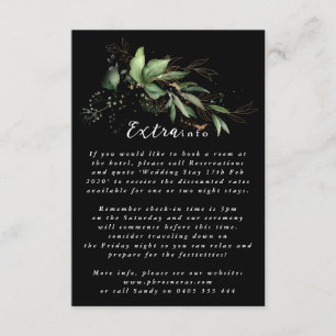 Premium Black Leafy Botanical Eukalyptus Greenery Begleitkarte