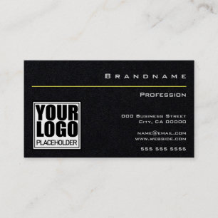 Premium Black mit Logo und Foto für Mitarbeiter Visitenkarte