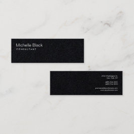 Premium Black Modern Consultant Minimalistisch Mini Visitenkarte