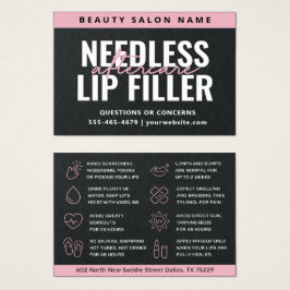 Premium Black Needles Lippen Filler Aftercare Card