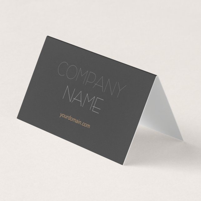 Premium Black Trendy Stylish Company Name Visitenkarten (Vorderseite)
