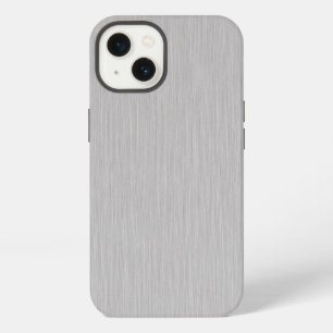 Premium-Bürstet Silber-Metallstruktur iPhone 13 Hülle