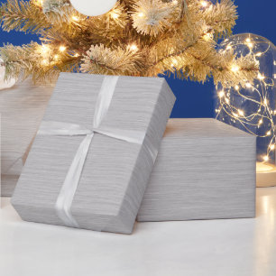 Premium-Bürstsilber-Metallstruktur Geschenkpapier