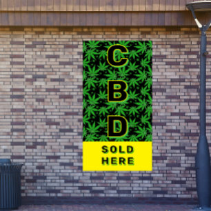 Premium CBD-Öl hier Verkauft Werbung Groß Banner