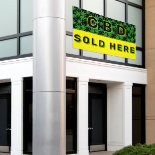 Premium CBD Öl verkauft hier Werbung Banner