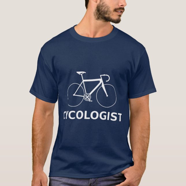 PREMIUM Cykologe Cyksychology Bike Gift T-Shirt (Vorderseite)