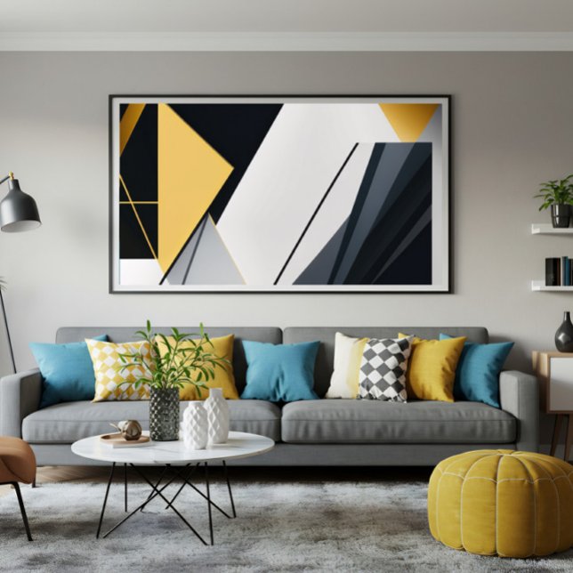 Premium-Diagonalgeometrie Leinwanddruck (Von Creator hochgeladen)