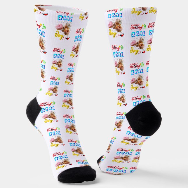 Premium Essen Ist Wirkliche Freude Socken (Gewinkelt)