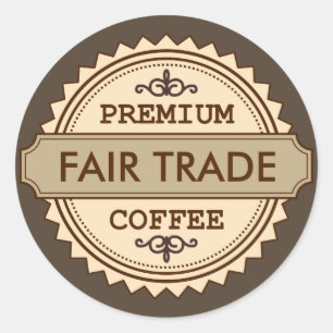 Premium Fair Trade Vintager Business-Aufkleber Runder Aufkleber