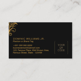 Premium Floral Business Card - QR Code | DP7 Visitenkarte