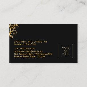 Premium Floral Business Card - QR Code DP7 Visitenkarte