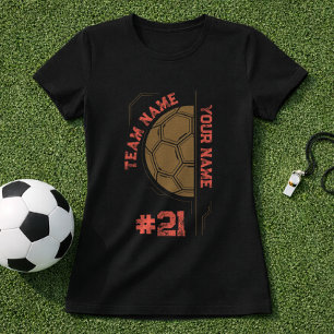 Premium-Fußball mit Teamspielername und -nummer T-Shirt