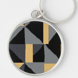 Premium-Geometrischer-Schlüsselanhänger aus Metall Schlüsselanhänger