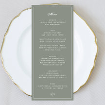 Premium Gerahmt Sage Green Monogram Wedding