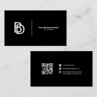 Premium-Geschäftskarte mit Logo und QR-Code Visitenkarte