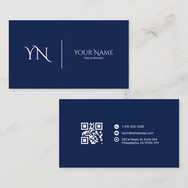 Premium-Geschäftskarte mit QR-Code Visitenkarte (Vorne/Hinten)