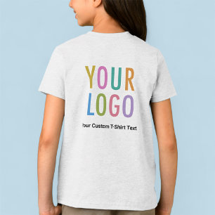 Premium Girls White T - Shirt Custom Business Logo