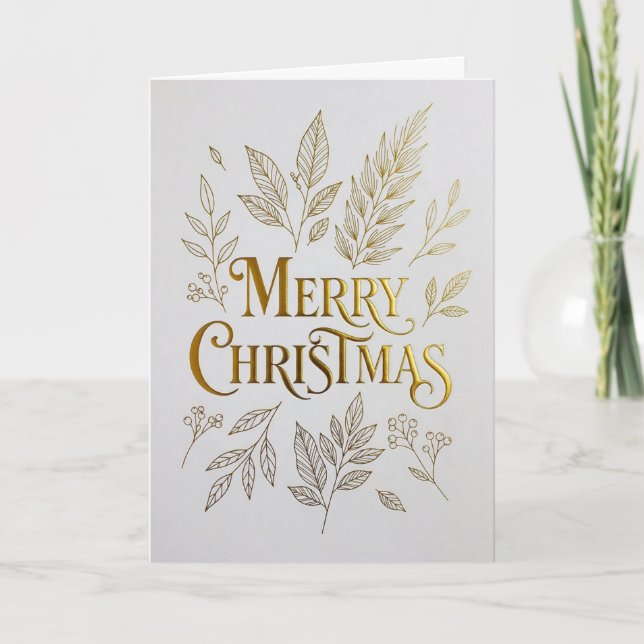 Premium Gold Foil Holiday Card Karte (Vorderseite)