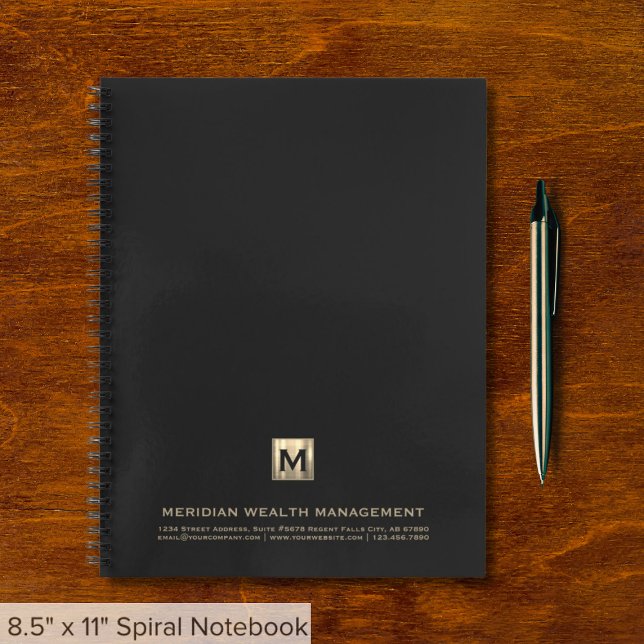 Premium Gold Monogram Finanzplaner Notebook Notizbuch (Von Creator hochgeladen)