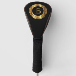 Premium Gold Monogram Golf Head Cover Headcover