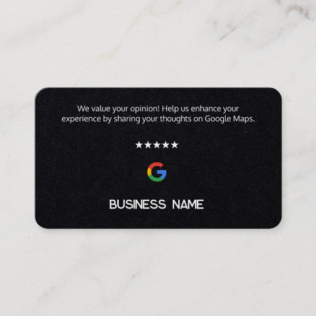 🥇 Premium Google Review Cards Visitenkarte (Vorderseite)