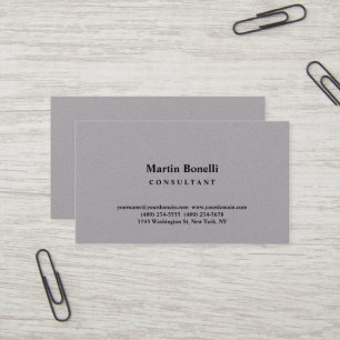 Premium Grau Eleganter Berater Minimalist Visitenkarte