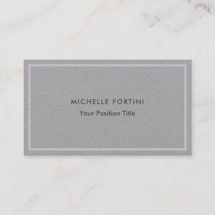 Premium Grau Minimalistisch Beruflich modern Visitenkarte