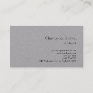 Premium Gray Simple Schlicht Architect Business Ca Visitenkarte
