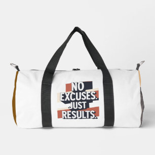 Premium Gym Wall Art - "NO ENTSCHULDIGUNG. JUST RE Duffle Bag