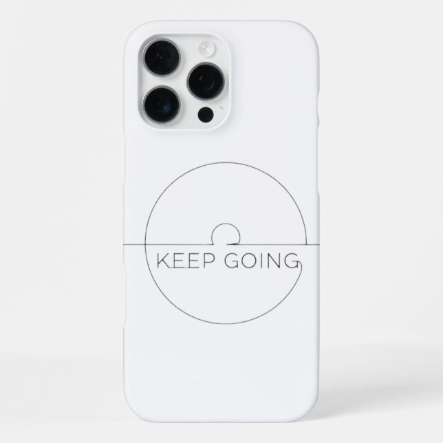Premium iPhone Case ‘Keep Going’ – Minimalist Hülle (Rückseite)