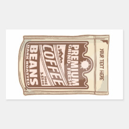 Premium Kaffeebohnen Plakat-Café Barista Rechteckiger Aufkleber