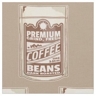 Premium Kaffeebohnen Plakat-Café Barista Stoff